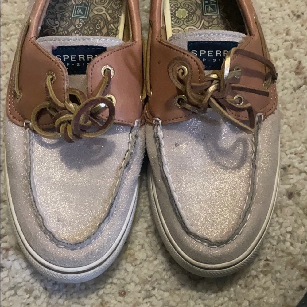 RARE gold glitter Sperry’s WOMENS 9.5